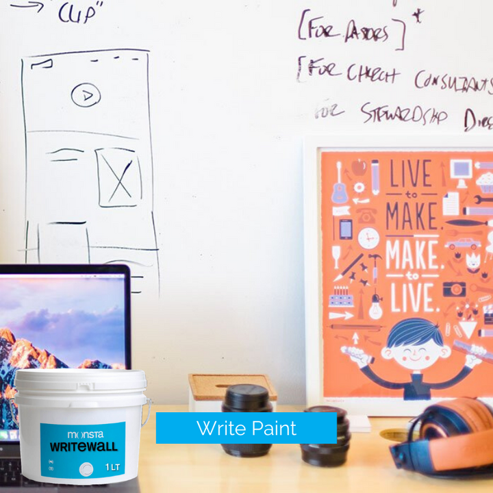 Monsta Write Paint - Turn your wall into a whiteboard